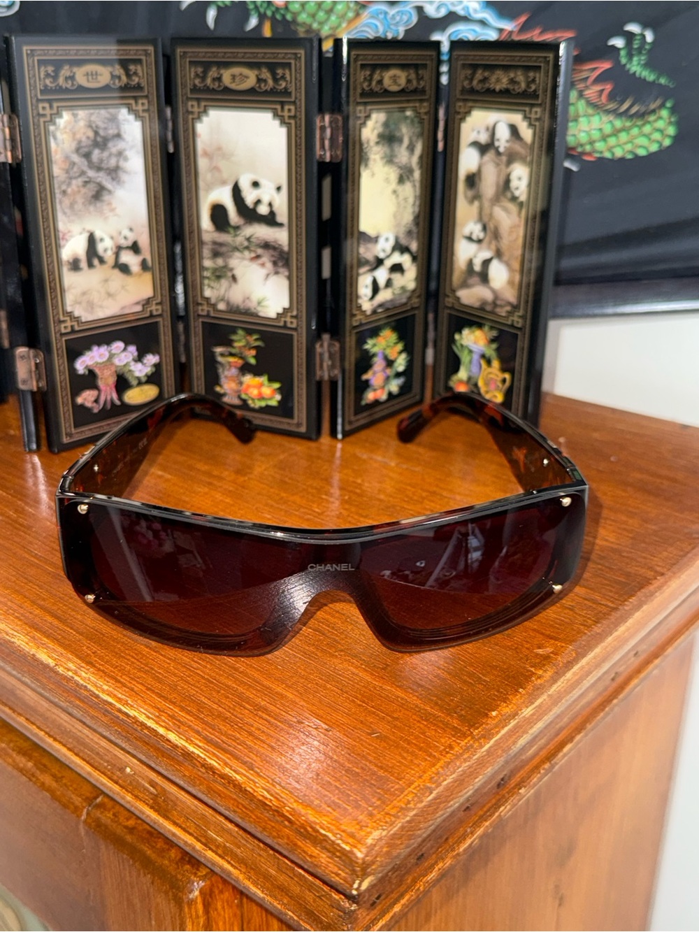 CHANEL Brown Sunglasses